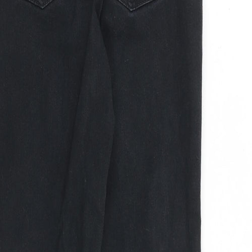 George Boys Black Cotton Straight Jeans Size 13-14 Years L26 in Regular Zip