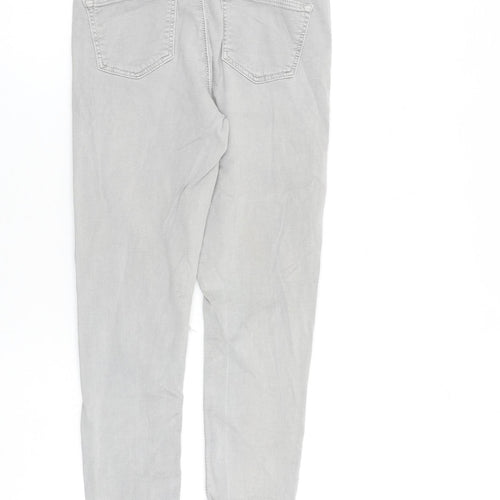 Topshop Womens Grey Cotton Skinny Jeans Size 26 in L30 in Slim Zip