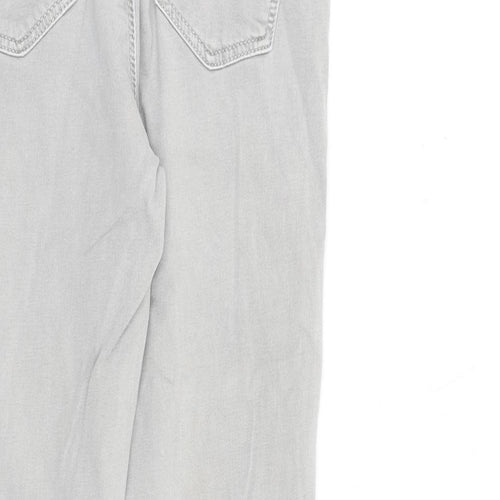 Topshop Womens Grey Cotton Skinny Jeans Size 26 in L30 in Slim Zip