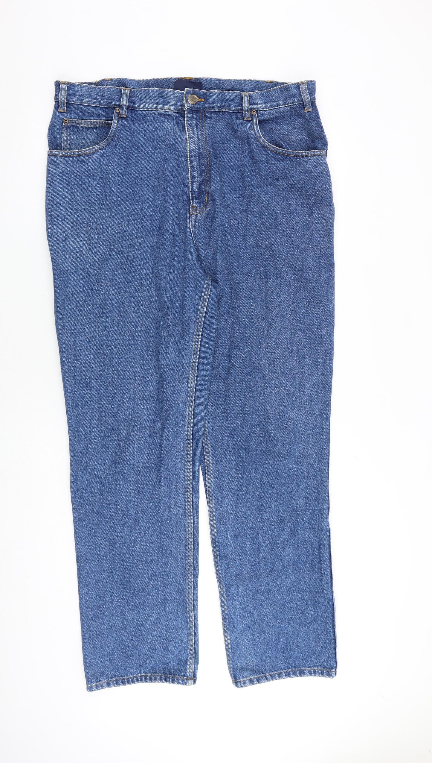 Dickies Mens Blue Cotton Straight Jeans Size 38 in L32 in Regular Zip