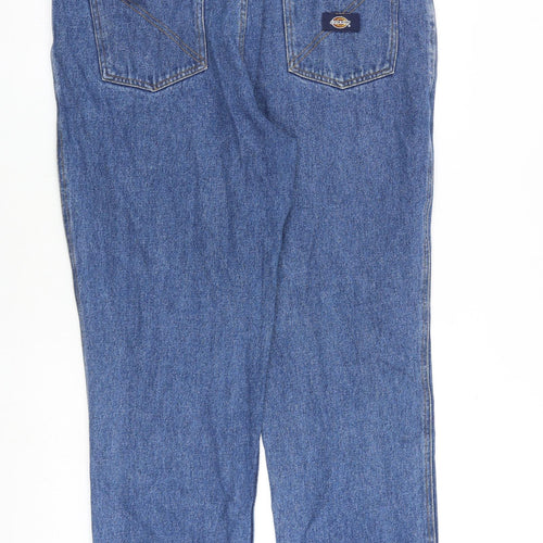 Dickies Mens Blue Cotton Straight Jeans Size 38 in L32 in Regular Zip