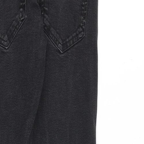 Easy Mens Black Cotton Skinny Jeans Size 28 in L30 in Extra-Slim Zip