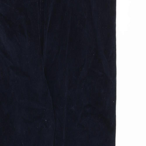 Cotton Traders Womens Blue Cotton Trousers Size 16 L29 in Relaxed