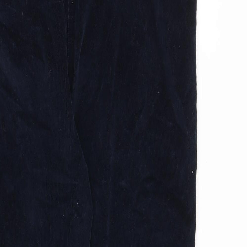 Cotton Traders Womens Blue Cotton Trousers Size 16 L29 in Relaxed