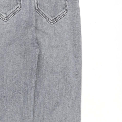Zara Womens Grey Cotton Skinny Jeans Size 10 L28 in Regular Zip