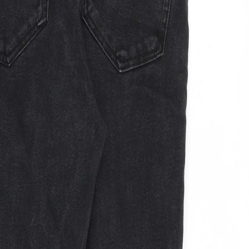 Sinsay Womens Black Cotton Tapered Jeans Size 14 L29 in Regular Zip