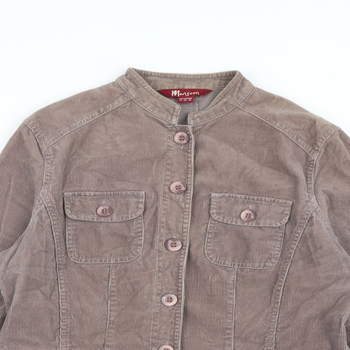 Monsoon Womens Brown Jacket Size 14 Button