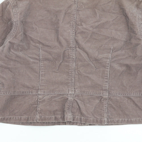 Monsoon Womens Brown Jacket Size 14 Button