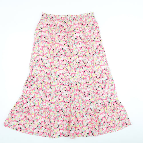 Marks and Spencer Womens Multicoloured Floral Cotton Peasant Skirt Size 12