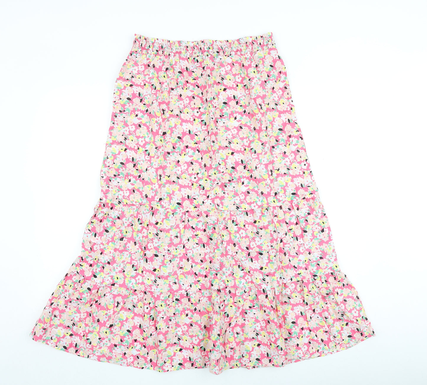 Marks and Spencer Womens Multicoloured Floral Cotton Peasant Skirt Size 12