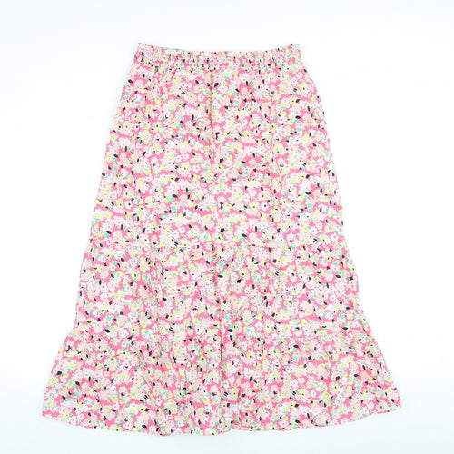 Marks and Spencer Womens Multicoloured Floral Cotton Peasant Skirt Size 12