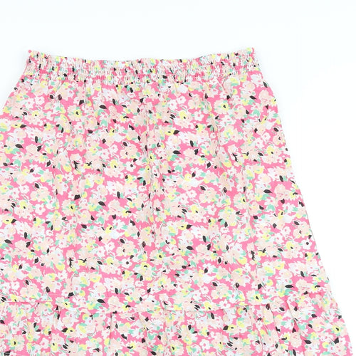 Marks and Spencer Womens Multicoloured Floral Cotton Peasant Skirt Size 12