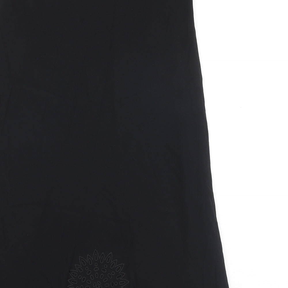 Jasper Conran Womens Black Silk A-Line Skirt Size 12