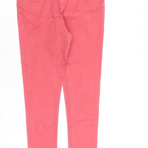 George Womens Pink Cotton Skinny Jeans Size 12 L30 in Slim Zip