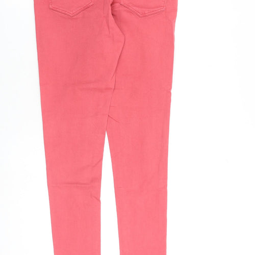 George Womens Pink Cotton Skinny Jeans Size 12 L30 in Slim Zip