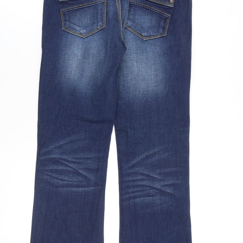 Only Womens Blue Cotton Flared Jeans Size 26 in L34 in Regular Zip
