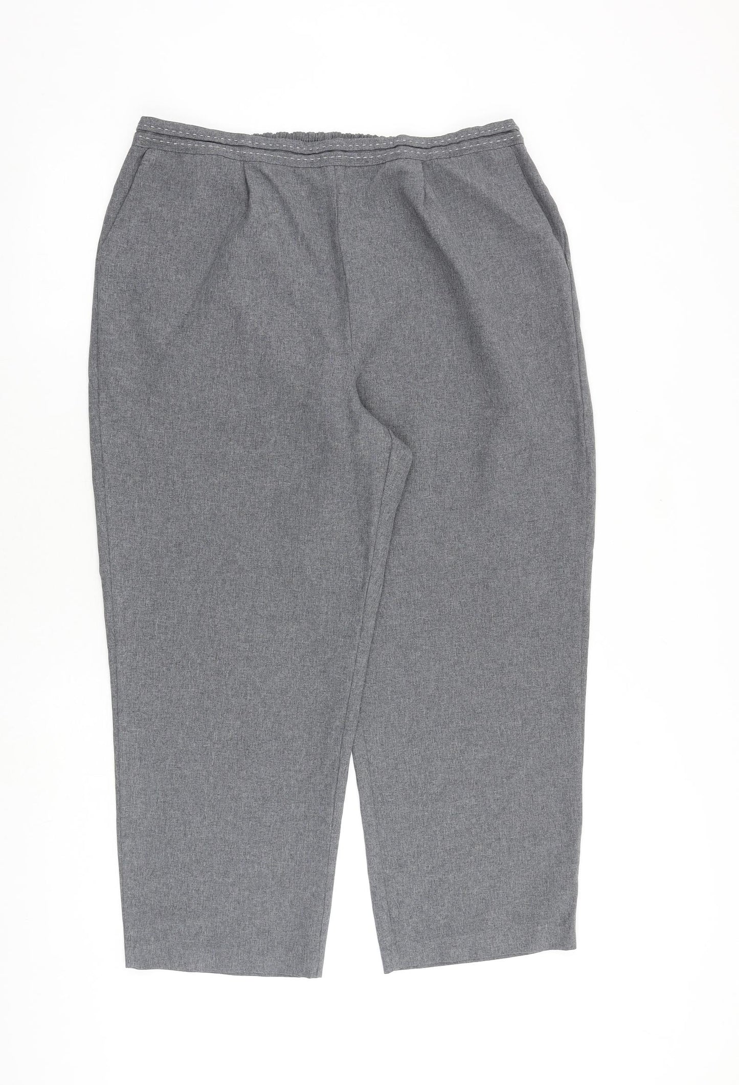 Bonmarché Womens Grey Polyester Trousers Size 18 L25 in Regular