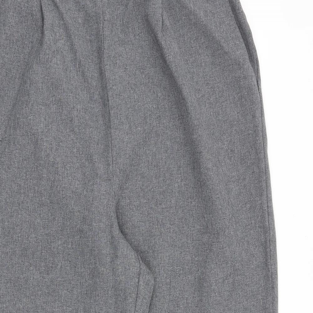 Bonmarché Womens Grey Polyester Trousers Size 18 L25 in Regular
