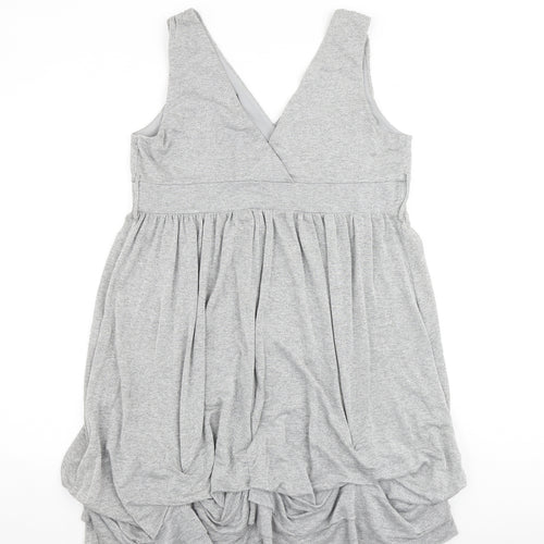 Dorothy Perkins Womens Grey Polyester A-Line Size 18 V-Neck Pullover