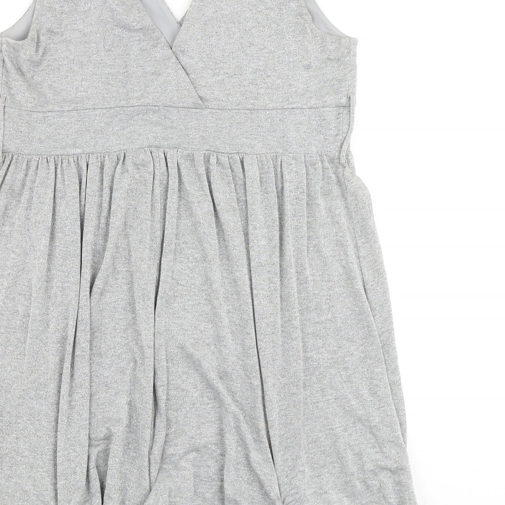 Dorothy Perkins Womens Grey Polyester A-Line Size 18 V-Neck Pullover