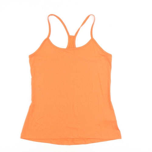 GOODMOVE Womens Orange Polyester Camisole Tank Size 12 Scoop Neck