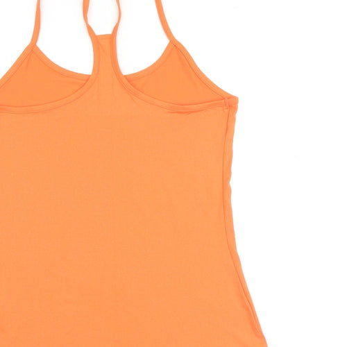 GOODMOVE Womens Orange Polyester Camisole Tank Size 12 Scoop Neck