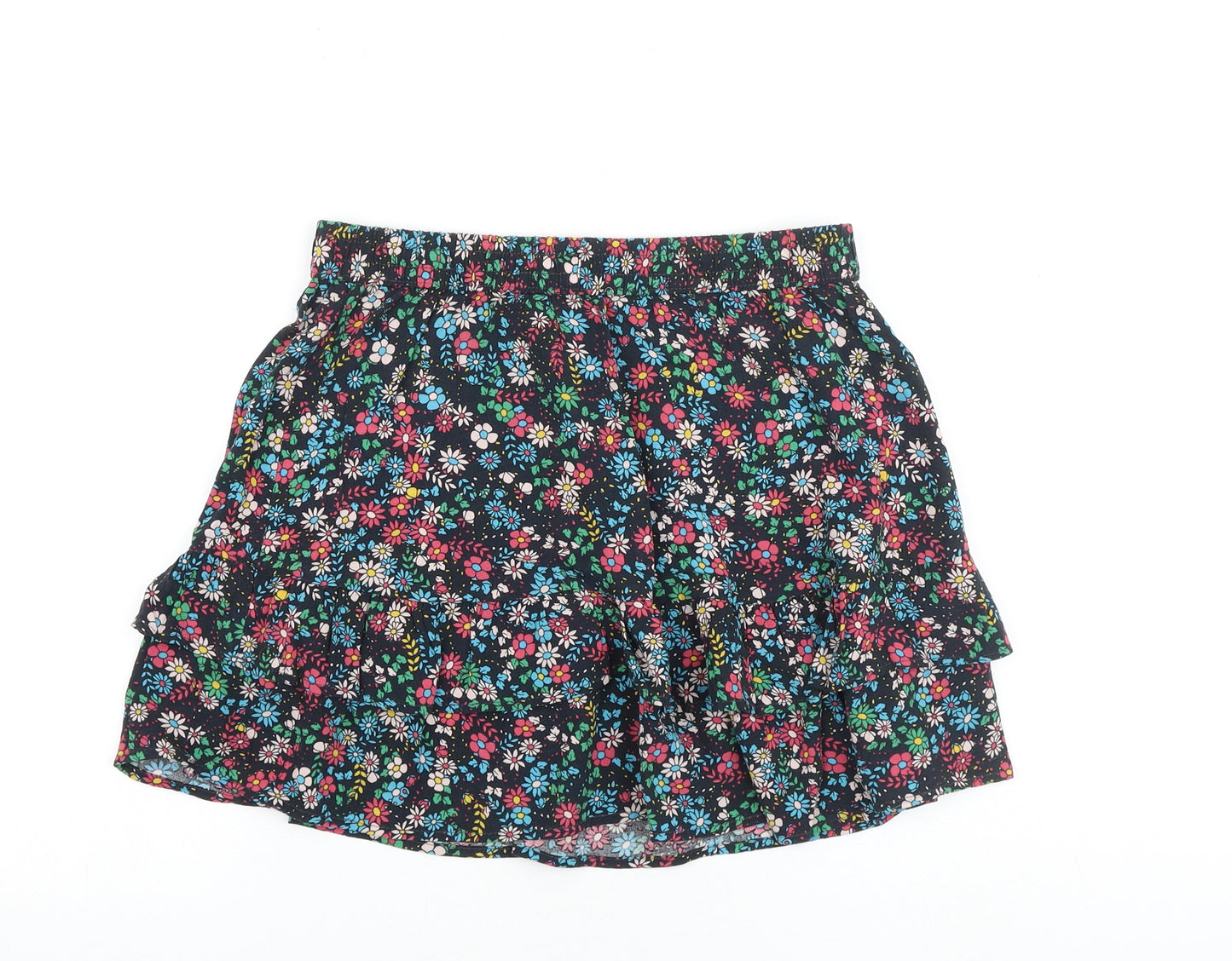 Jaqueline de Yong Womens Multicoloured Floral Polyester Skater Skirt Size 8
