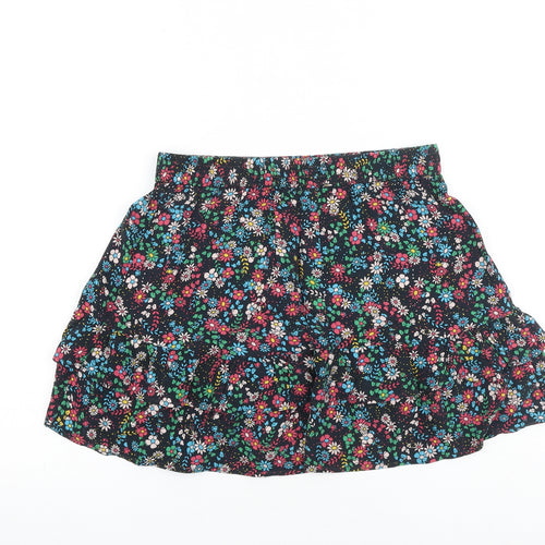Jaqueline de Yong Womens Multicoloured Floral Polyester Skater Skirt Size 8