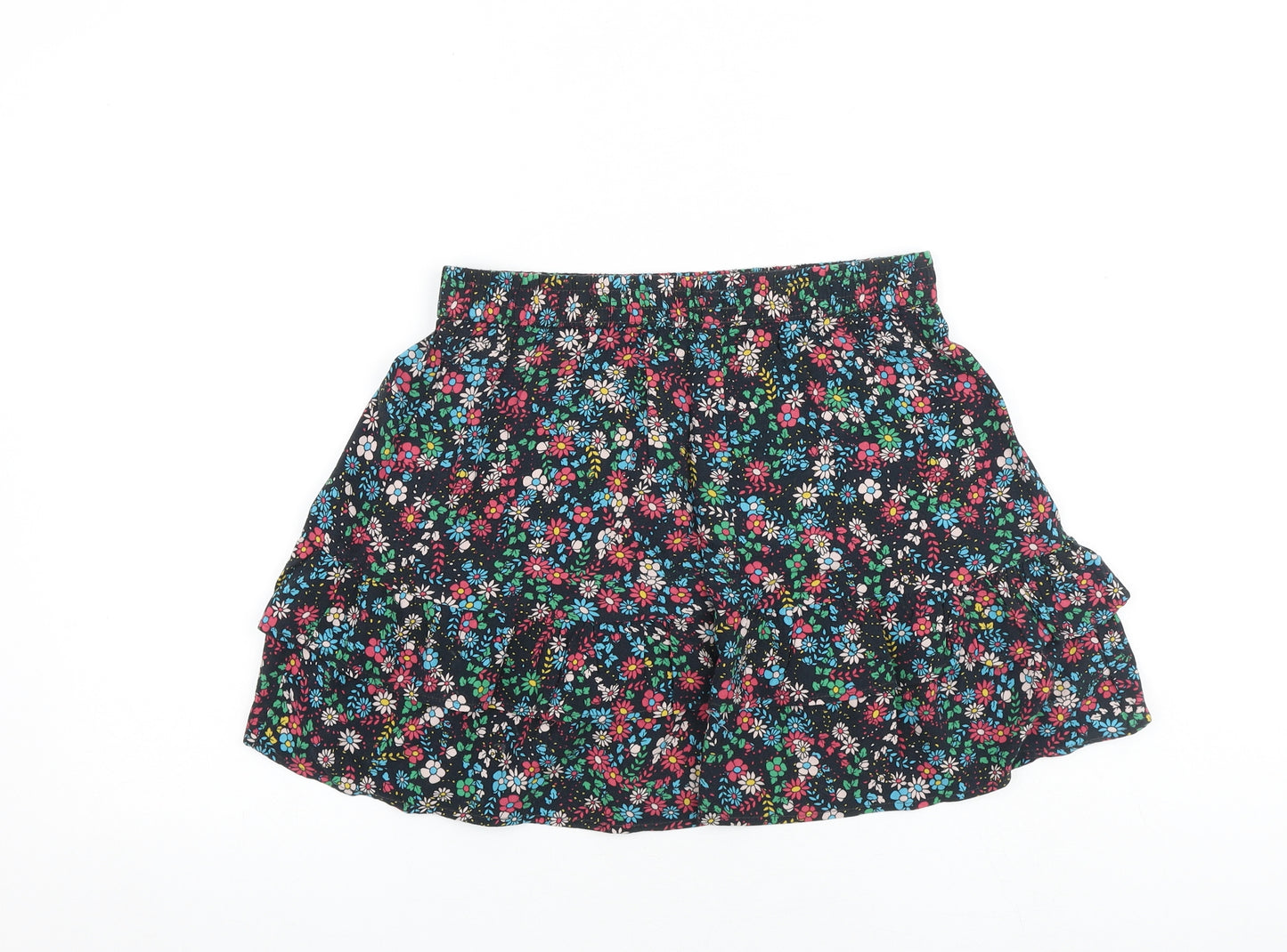 Jaqueline de Yong Womens Multicoloured Floral Polyester Skater Skirt Size 8