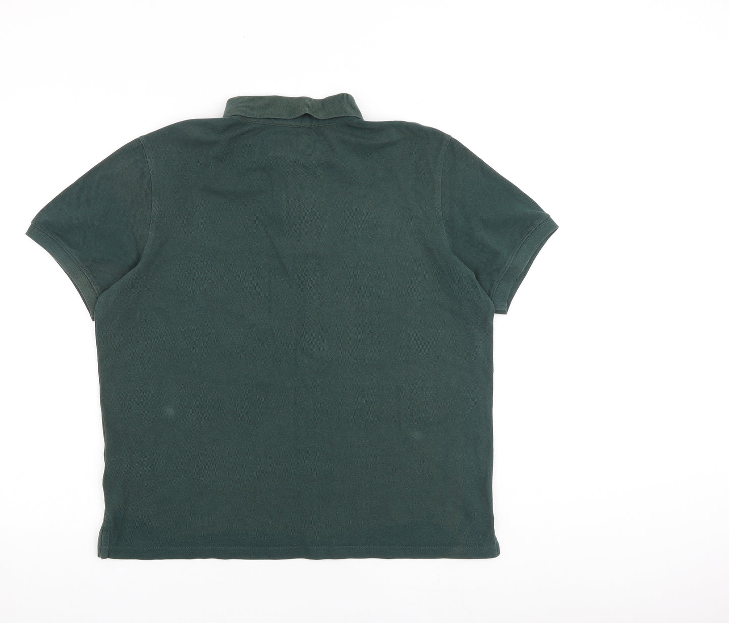 Jack Wills Mens Green 100% Cotton Polo Size M Collared Button