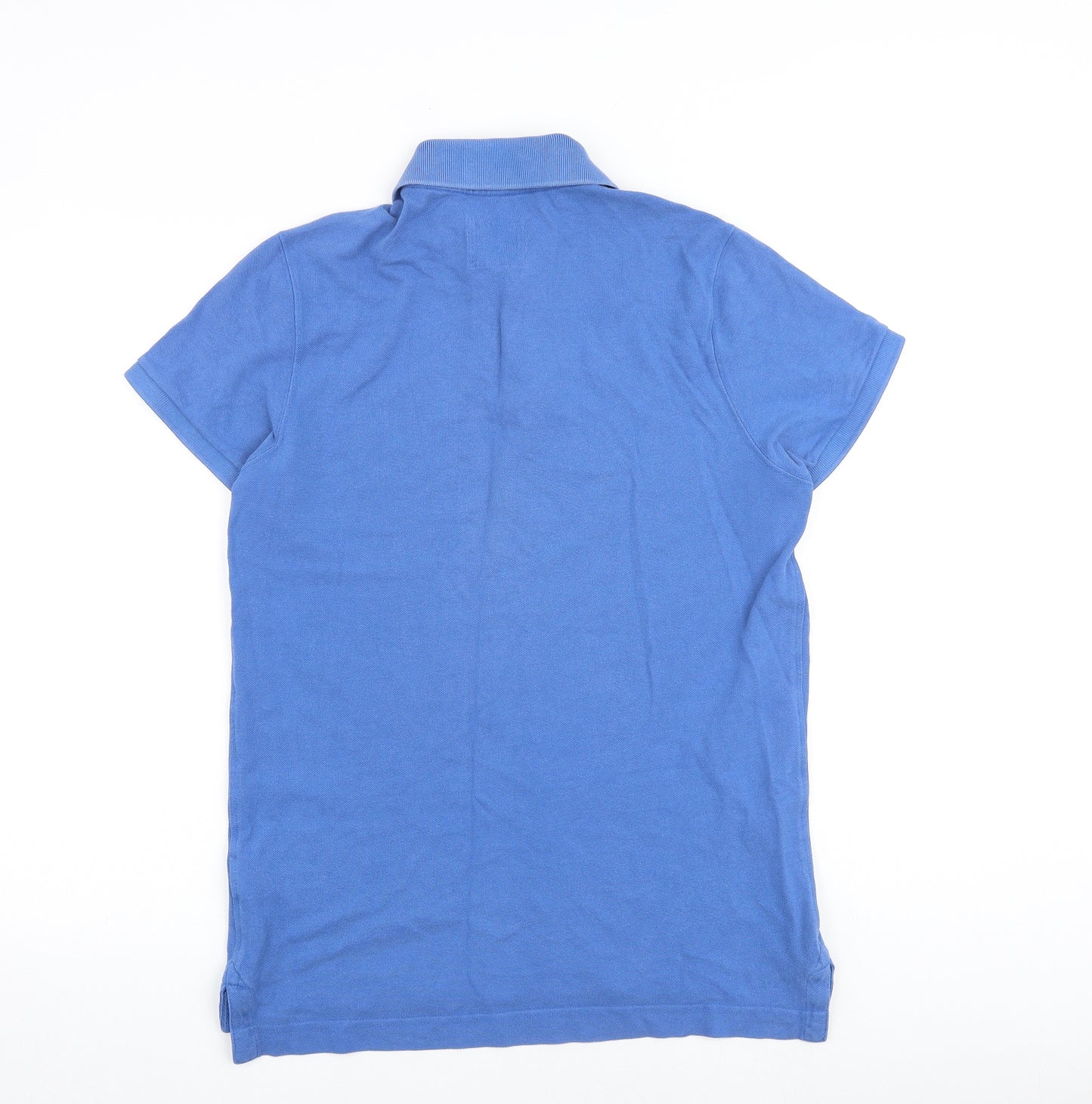 Abercrombie & Fitch Mens Blue 100% Cotton Polo Size M Collared Button