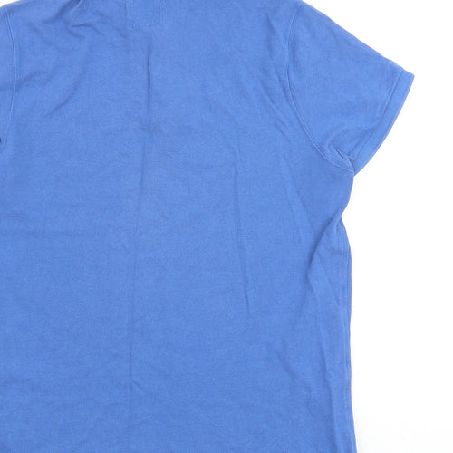 Abercrombie & Fitch Mens Blue 100% Cotton Polo Size M Collared Button