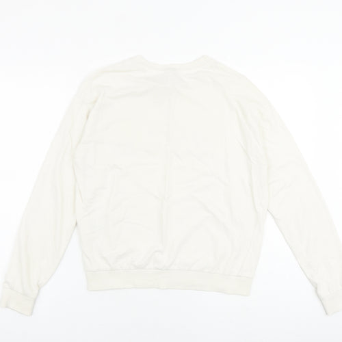 H&M Womens Ivory 100% Cotton Pullover Sweatshirt Size S Pullover - Los Angeles