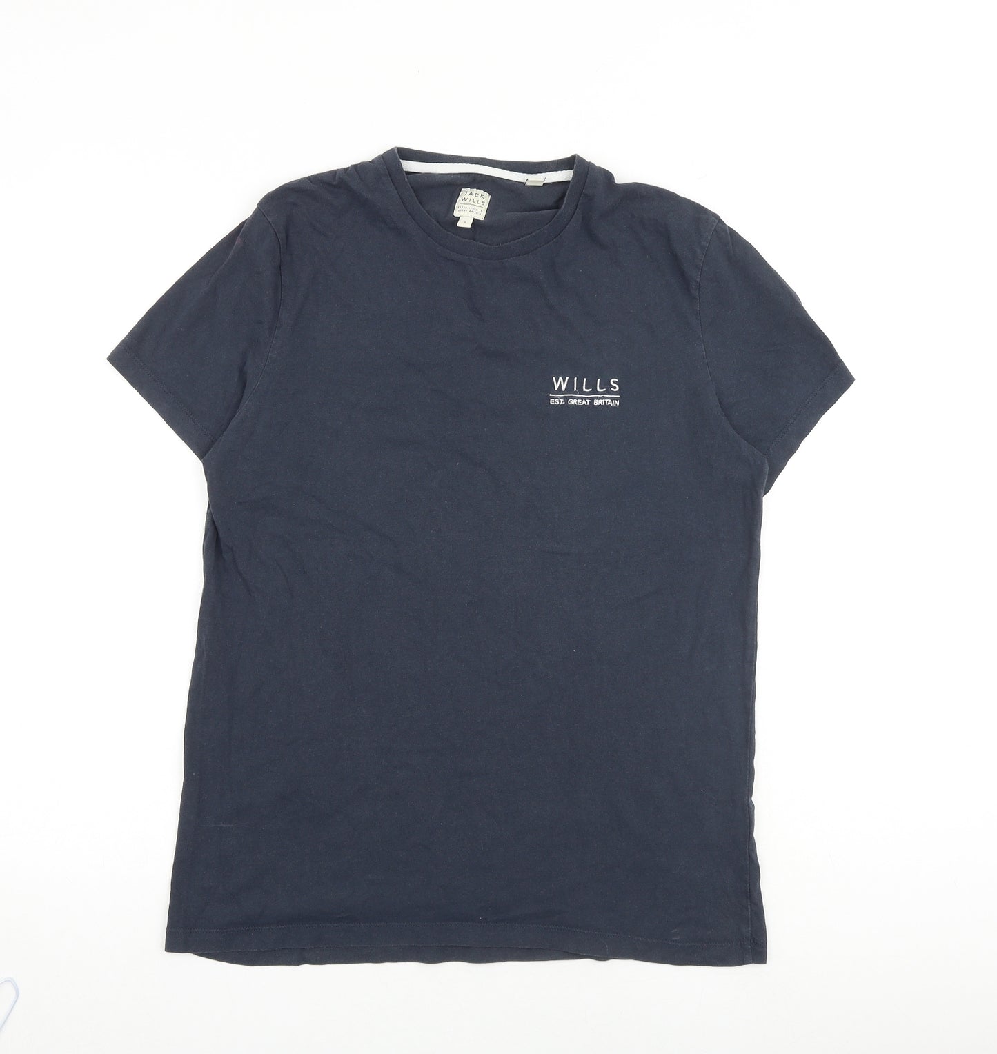Jack Wills Mens Blue Cotton T-Shirt Size S Round Neck