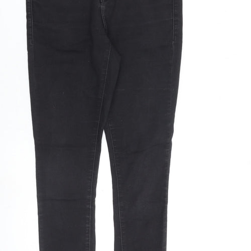 Topshop Womens Grey Cotton Skinny Jeans Size 28 in L32 in Regular Zip