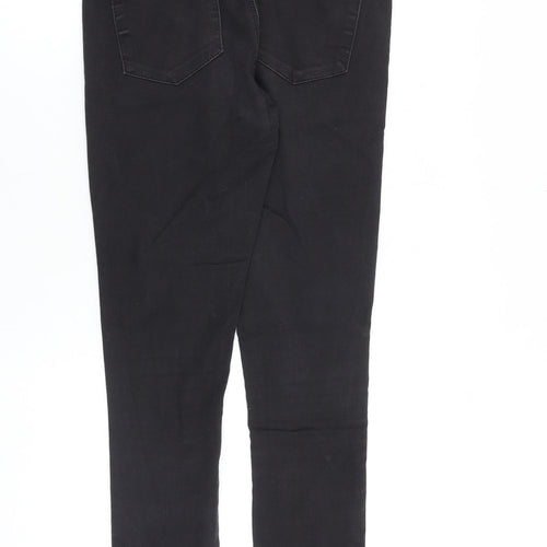 Topshop Womens Grey Cotton Skinny Jeans Size 28 in L32 in Regular Zip