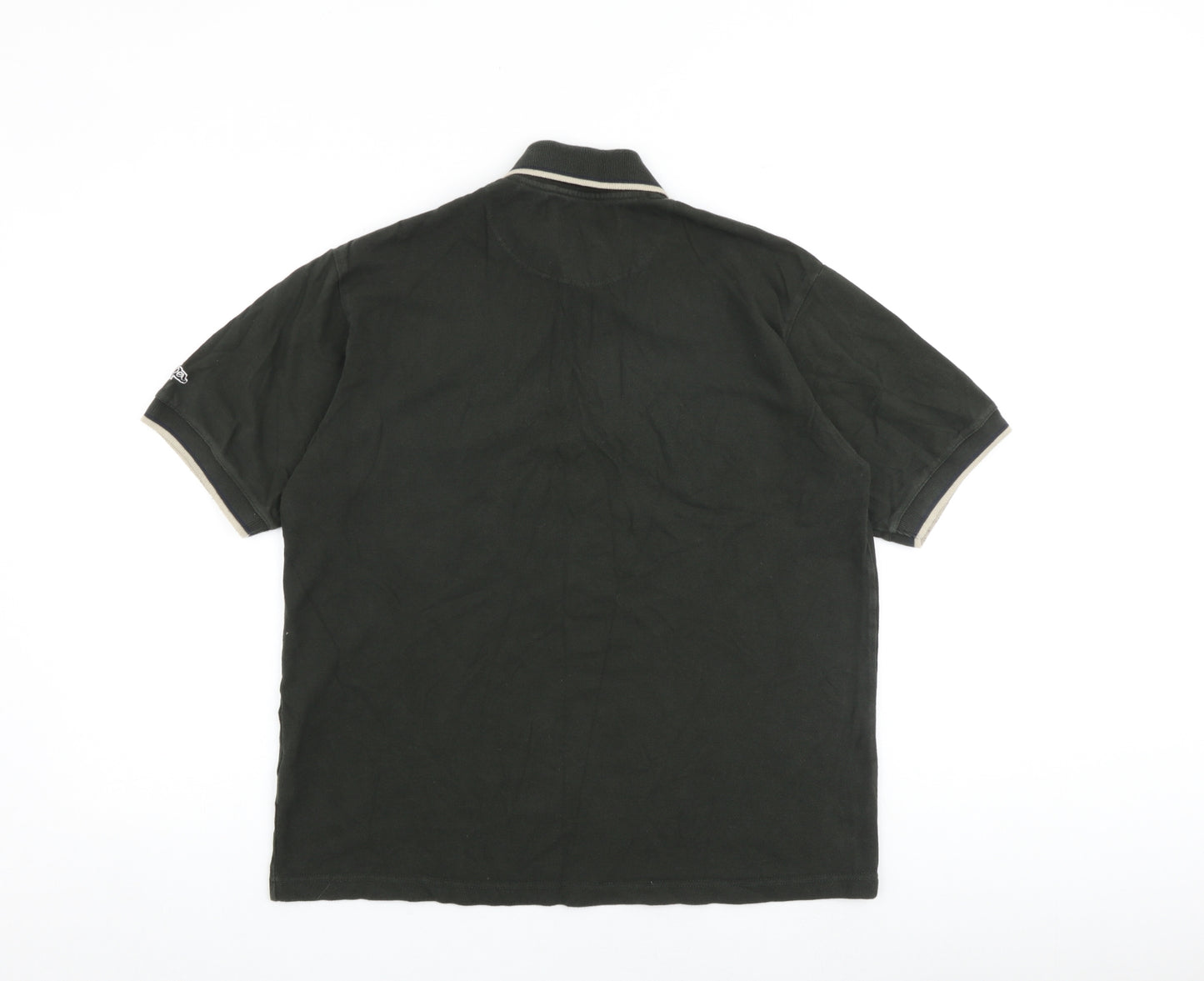 Lee Cooper Mens Green 100% Cotton Polo Size M Collared Button