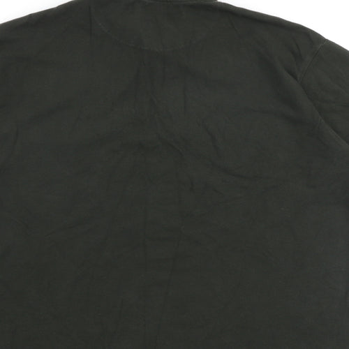 Lee Cooper Mens Green 100% Cotton Polo Size M Collared Button