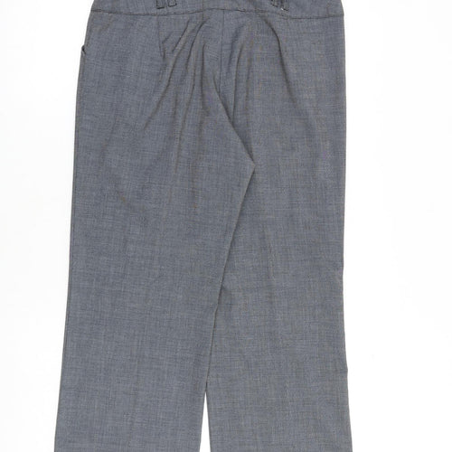 Dorothy Perkins Womens Grey Polyester Trousers Size 12 L27 in Regular Zip
