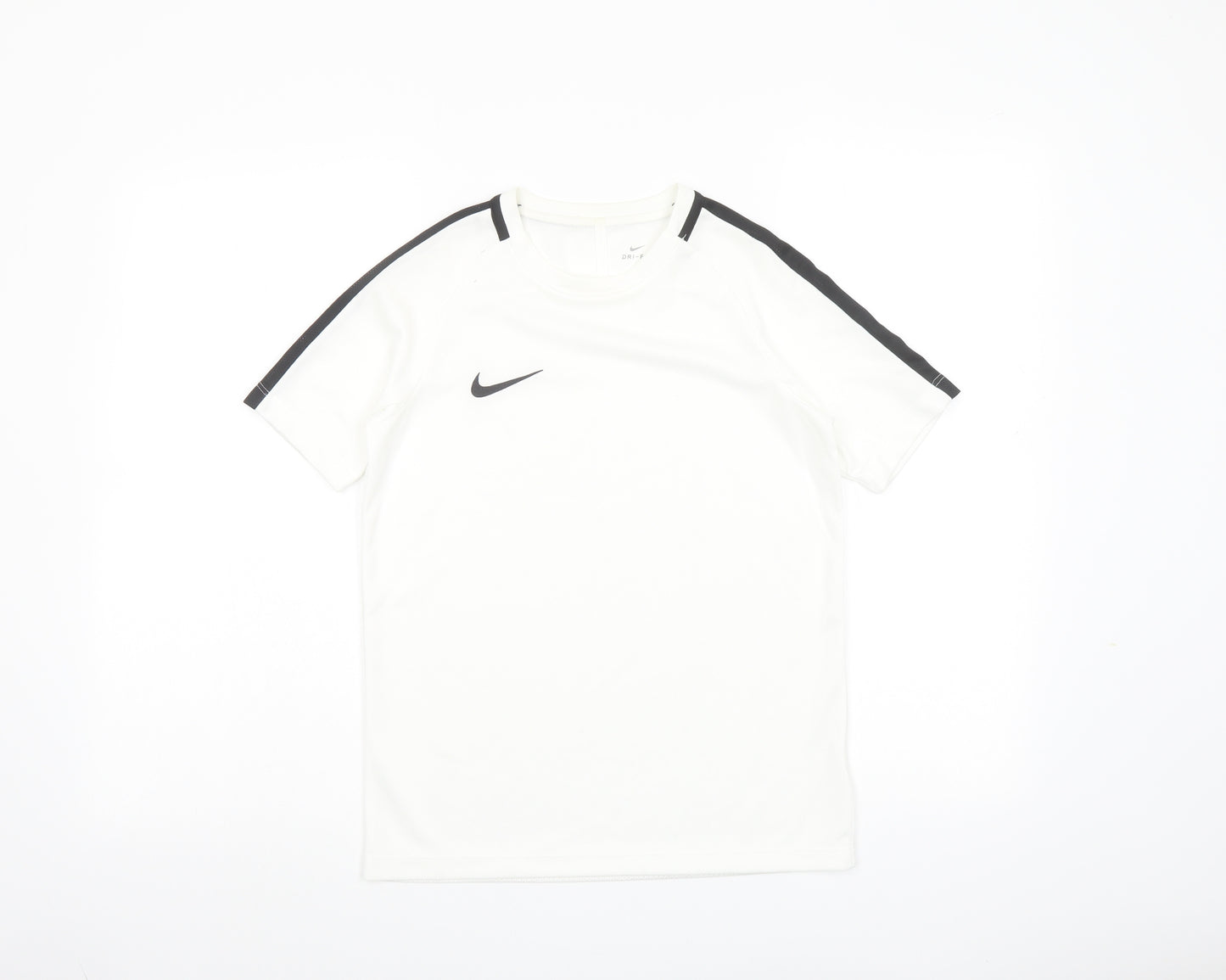 Nike Boys Ivory Polyester Pullover T-Shirt Size 10-11 Years Round Neck Pullover