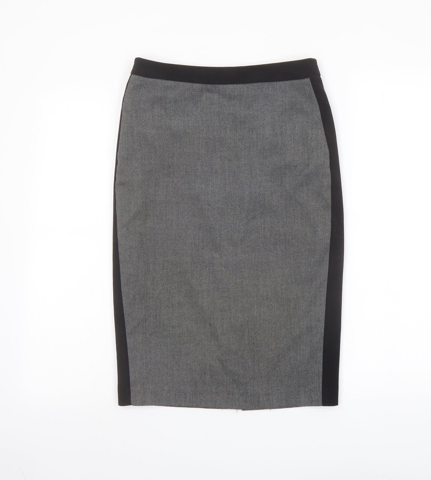 Warehouse Womens Grey Polyester Straight & Pencil Skirt Size 8 Zip