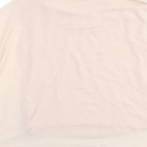 Zara Womens Pink Polyester Basic Blouse Size L Round Neck