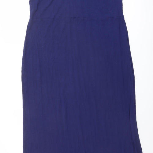 Bonmarché Womens Blue Viscose Shift Size 14 Round Neck Pullover