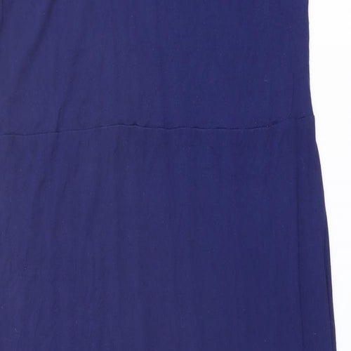 Bonmarché Womens Blue Viscose Shift Size 14 Round Neck Pullover