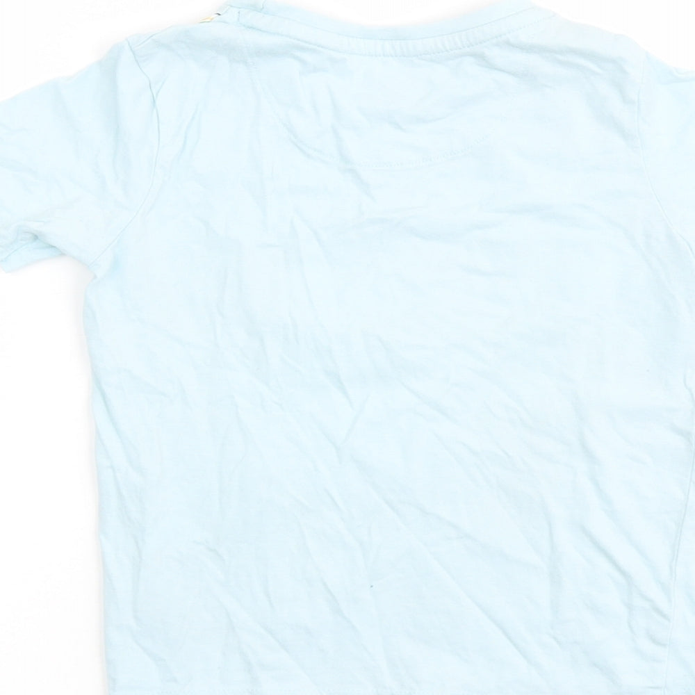 Peppa Pig Boys Blue Cotton Pullover T-Shirt Size 6-7 Years Round Neck Pullover - Let the good times roll