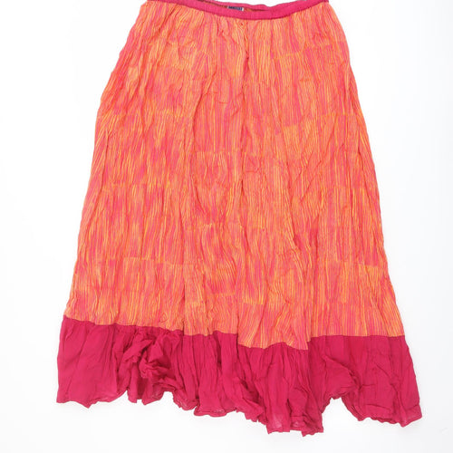 Penny Plain Womens Multicoloured Geometric Cotton Peasant Skirt Size 16