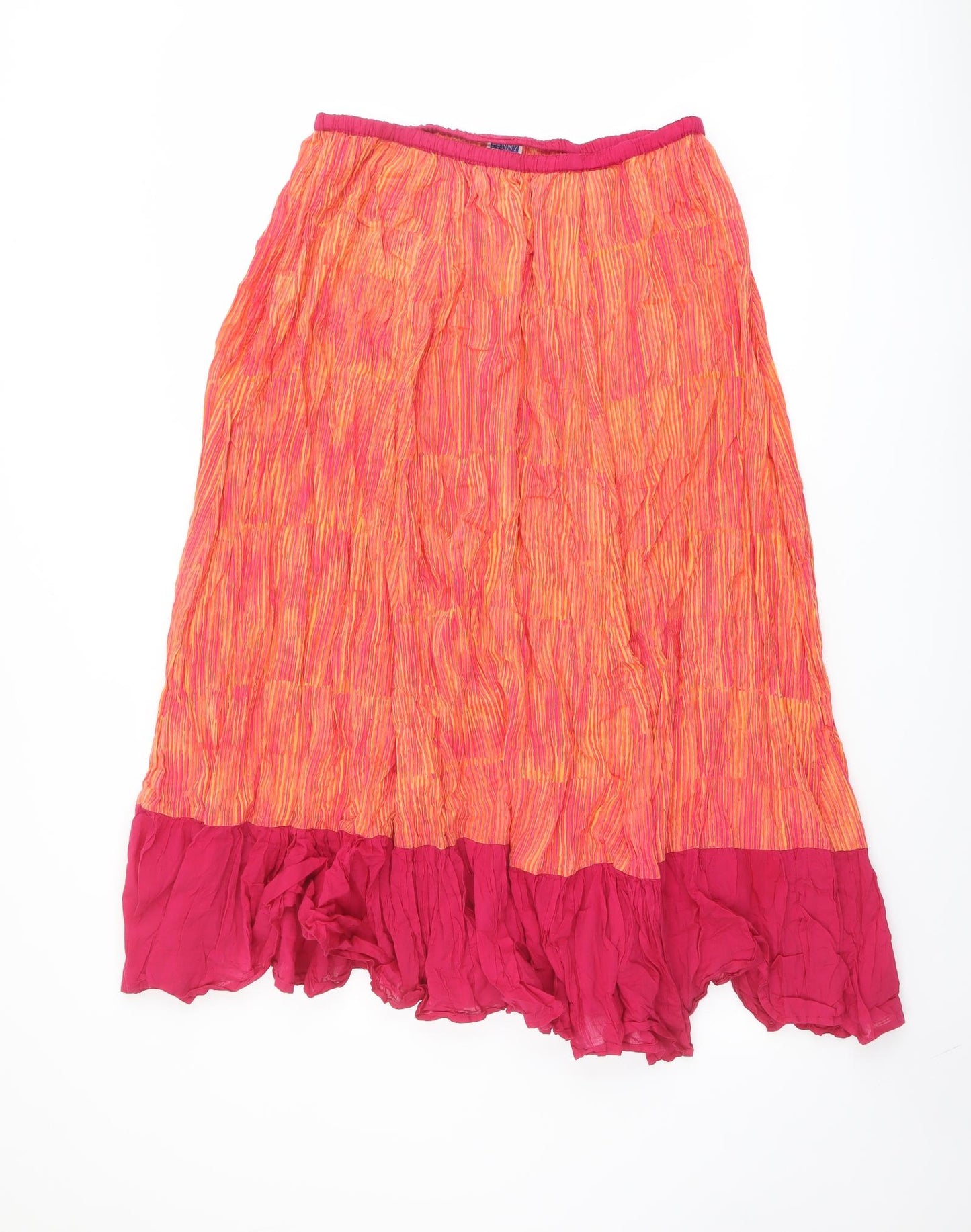 Penny Plain Womens Multicoloured Geometric Cotton Peasant Skirt Size 16