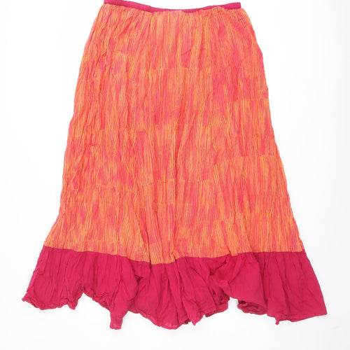 Penny Plain Womens Multicoloured Geometric Cotton Peasant Skirt Size 16