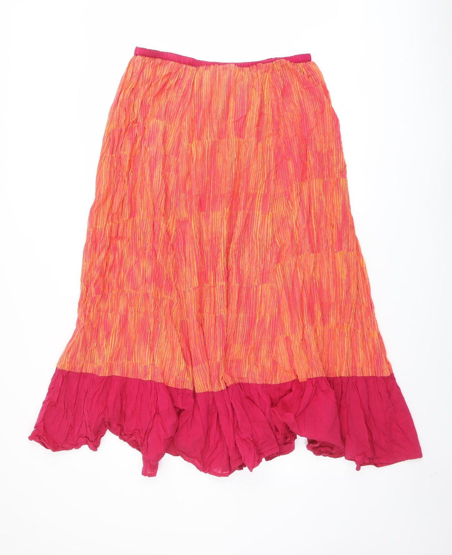 Penny Plain Womens Multicoloured Geometric Cotton Peasant Skirt Size 16