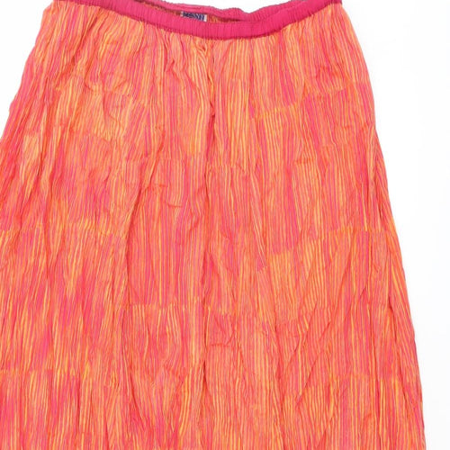 Penny Plain Womens Multicoloured Geometric Cotton Peasant Skirt Size 16